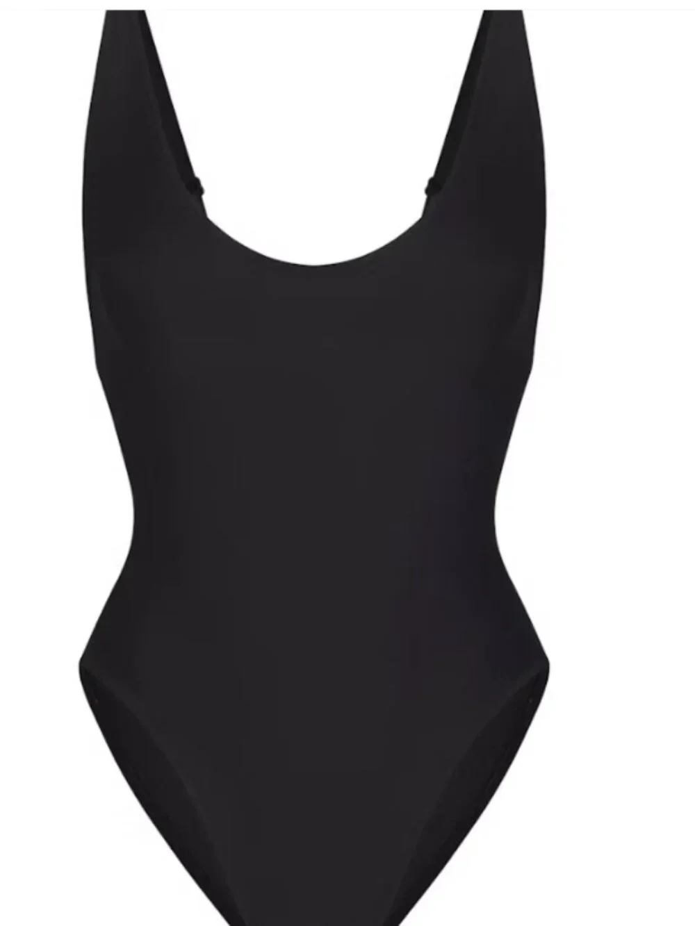 NEW SKIMS Signature Swim Scoop Neck One Piece Swimsuit Onyx Black Medium NWT